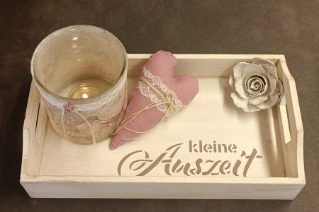 Deko Tablett Shabby Chic